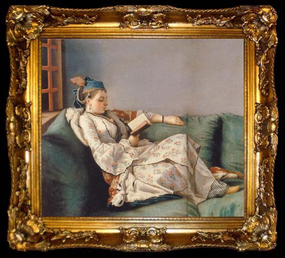 framed  Jean-Etienne Liotard Marie Adelade of France, ta009-2